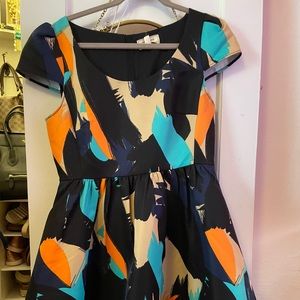 Moulinette Soeurs Multicolor Abstract Dress